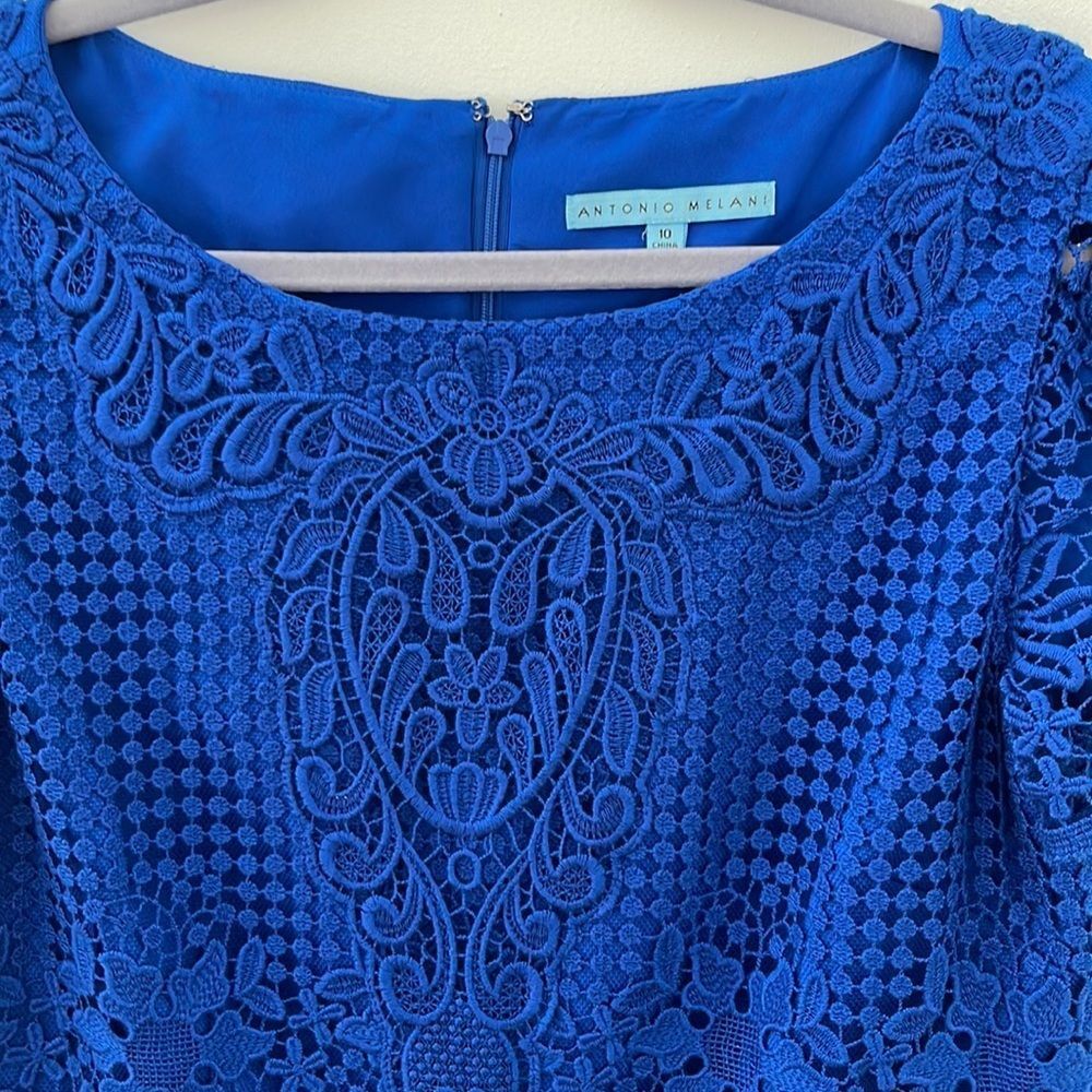 Antonio Melani Royal Blue Dress Size 10 - Picture 3 of 6